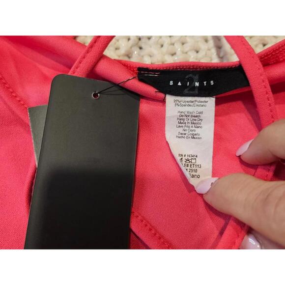 Nwt 21 Saints Crop tops- Pink & Olive - Picture 6 of 7